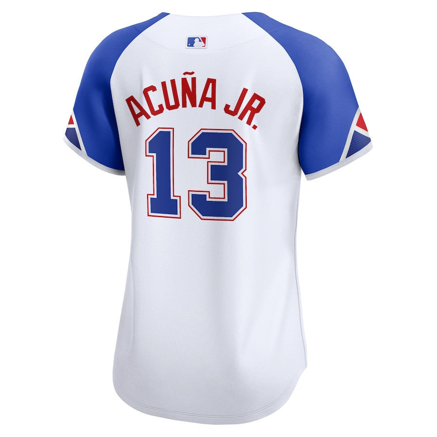 Ronald Acuña Jr. 13 Atlanta Braves City Connect Limited Women Jersey - White