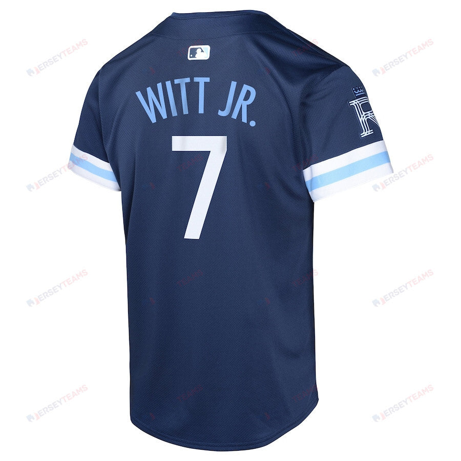 Bobby Witt Jr. 7 Kansas City Royals City Connect Limited YOUTH Jersey - Navy