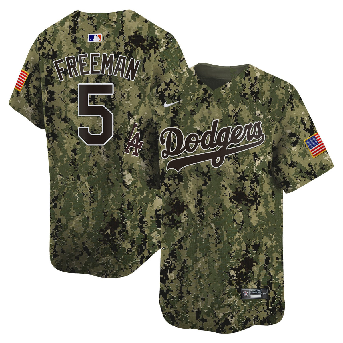 Freddie Freeman 5 Los Angeles Dodgers USMC Alternate Limited Men Jersey - Woodland