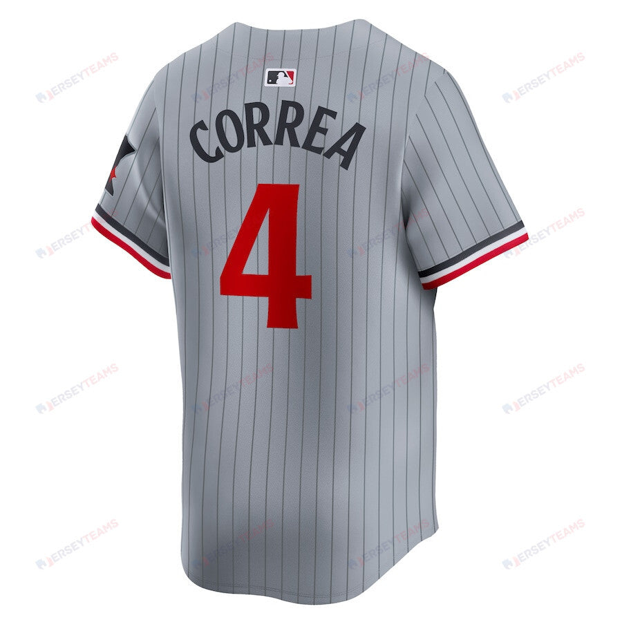 Carlos Correa 4 Minnesota Twins Road Limited Men Jersey - Gray