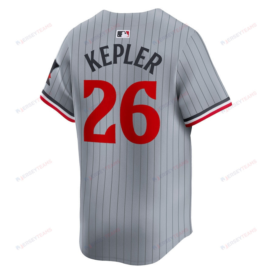 Max Kepler 26 Minnesota Twins Road Limited Men Jersey - Gray