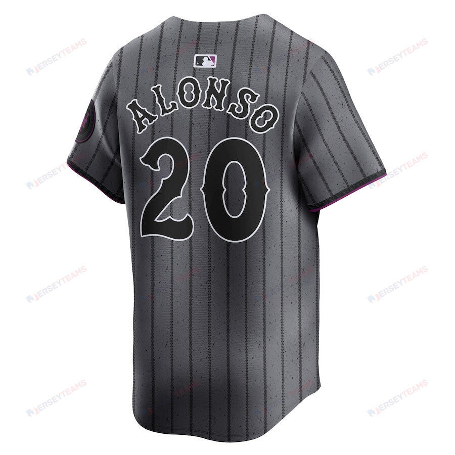 Pete Alonso 20 New York Mets 2024 City Connect Limited Men Jersey - Graphite