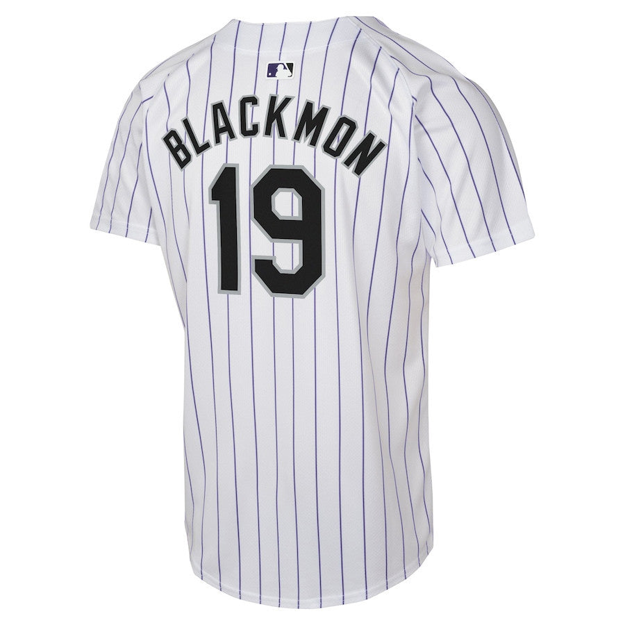Charlie Blackmon 19 Colorado Rockies Home Game Player YOUTH Jersey - White