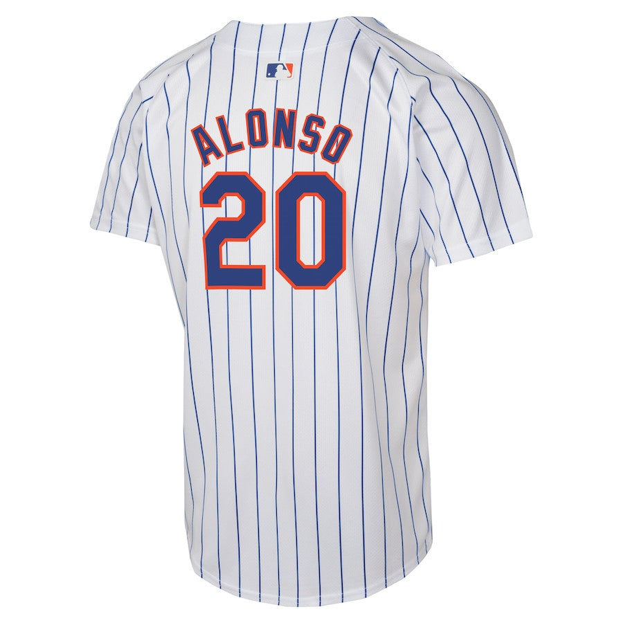 Pete Alonso 20 New York Mets Home Game Player YOUTH Jersey - White