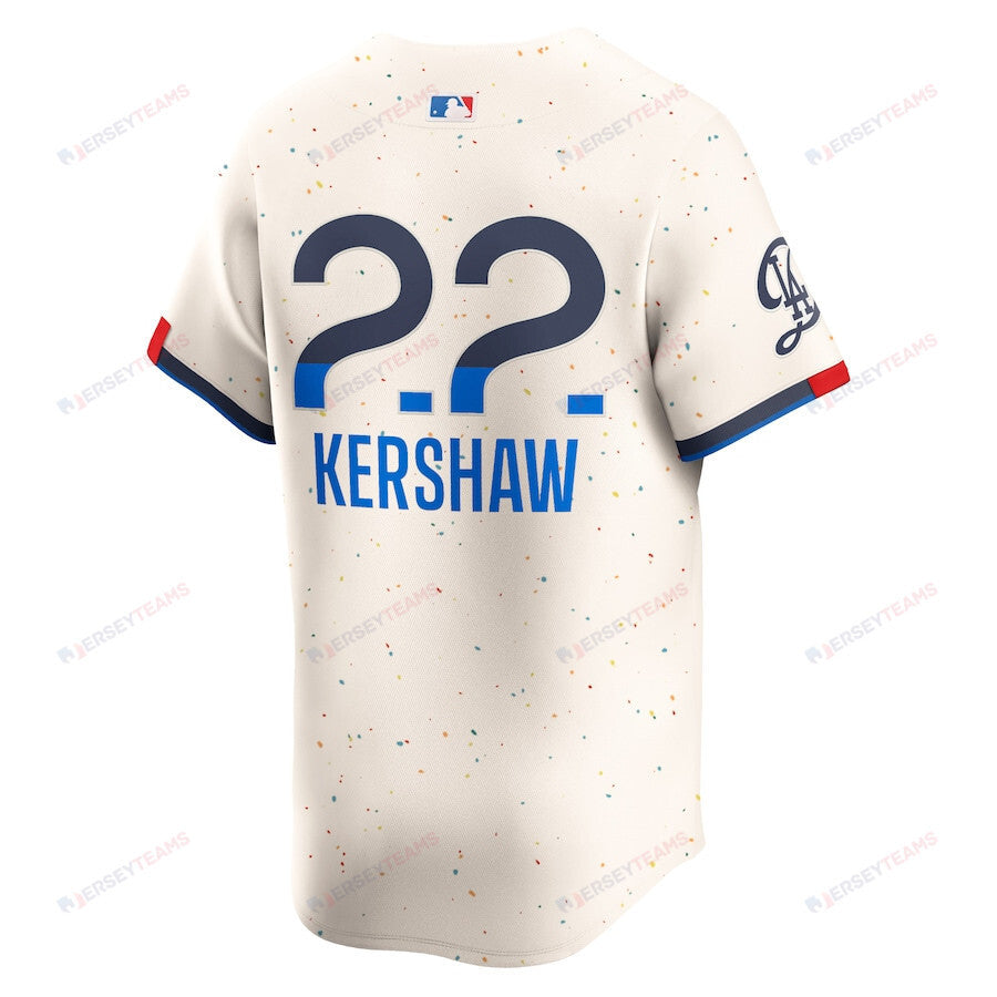 Clayton Kershaw 22 Los Angeles Dodgers 2024 City Connect Limited Men Jersey - Cream