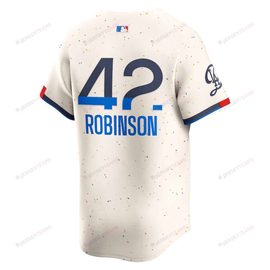 Jackie Robinson 42 Los Angeles Dodgers 2024 City Connect Limited Men Jersey - Cream