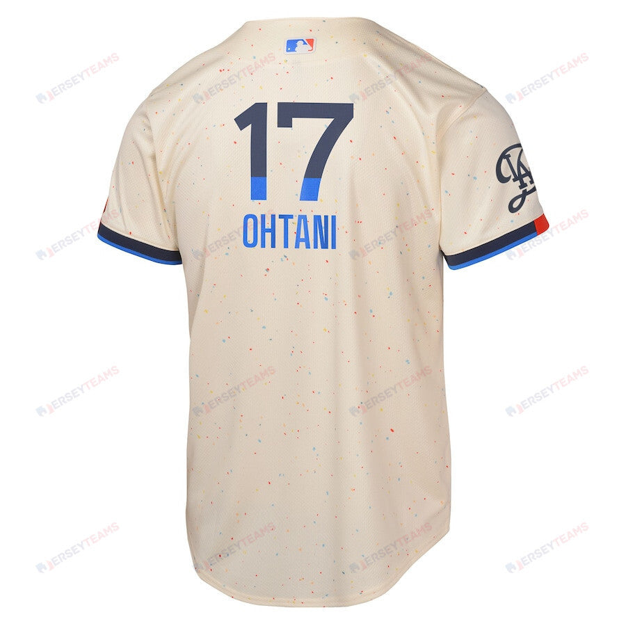 Shohei Ohtani 17 Los Angeles Dodgers 2024 City Connect Limited Youth Jersey - Cream