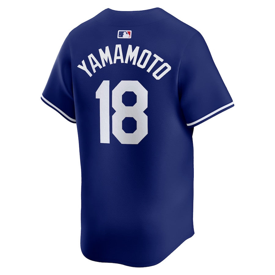 Yoshinobu Yamamoto 18 Los Angeles Dodgers 2024 World Series Home Limited Player Men Jersey - Royal