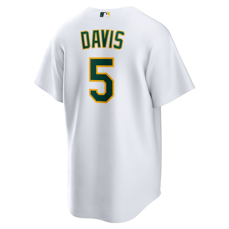 JD Davis 5 Oakland Athletics Home Men Jersey - White