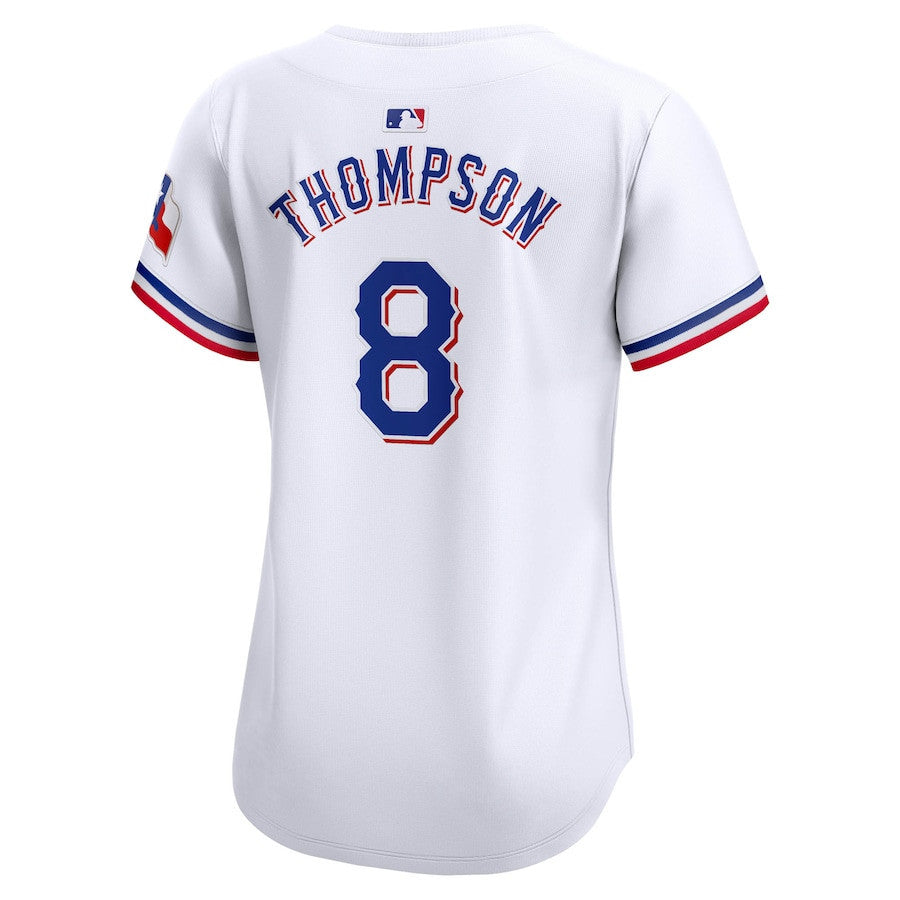 Bubba Thompson 8 Texas Rangers Home Limited Player Women Jersey - White