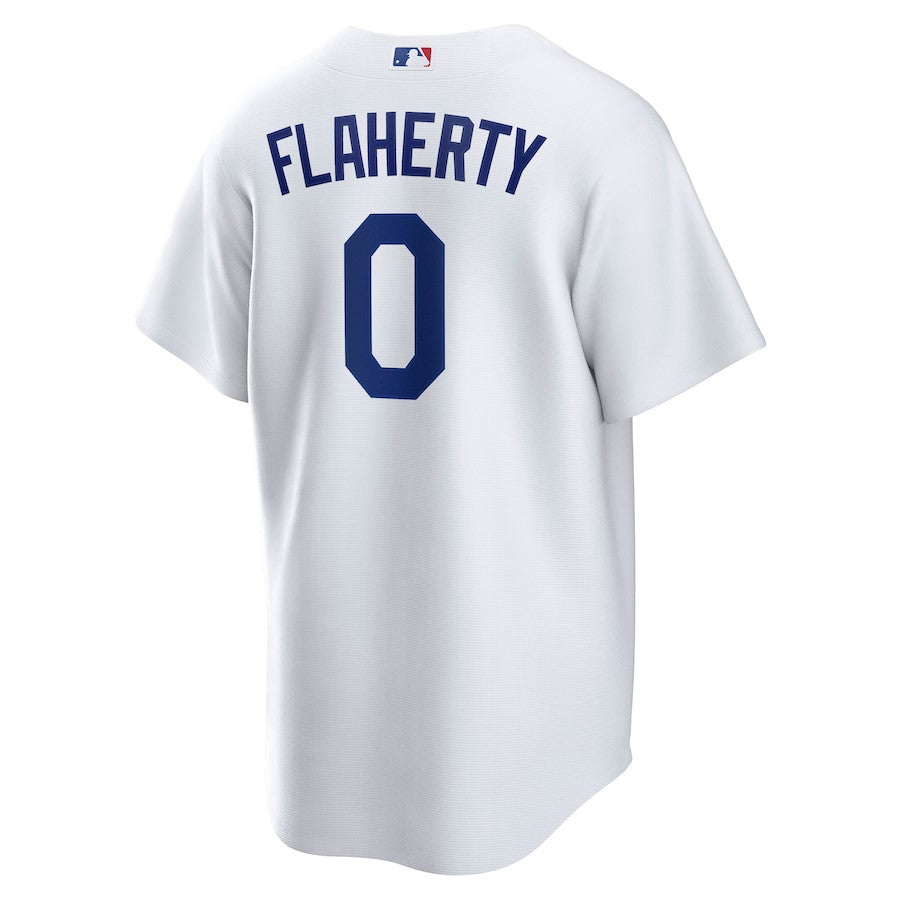 Jack Flaherty 0 Los Angeles Dodgers Home Player Men Jersey - White