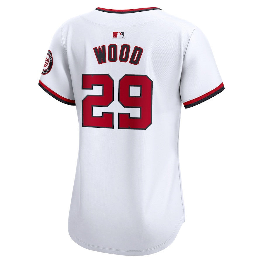 James Wood 29 Washington Nationals Women's Home Limited Player Jersey - White