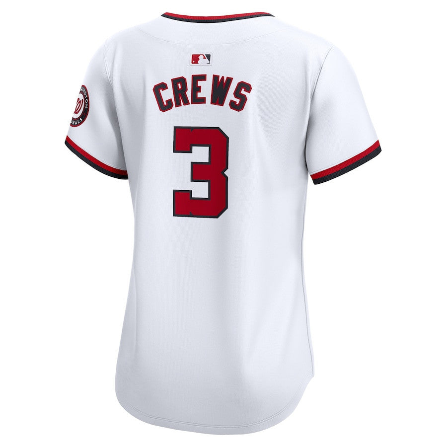 Dylan Crews 3 Washington Nationals Women's Home Limited Player Jersey - White