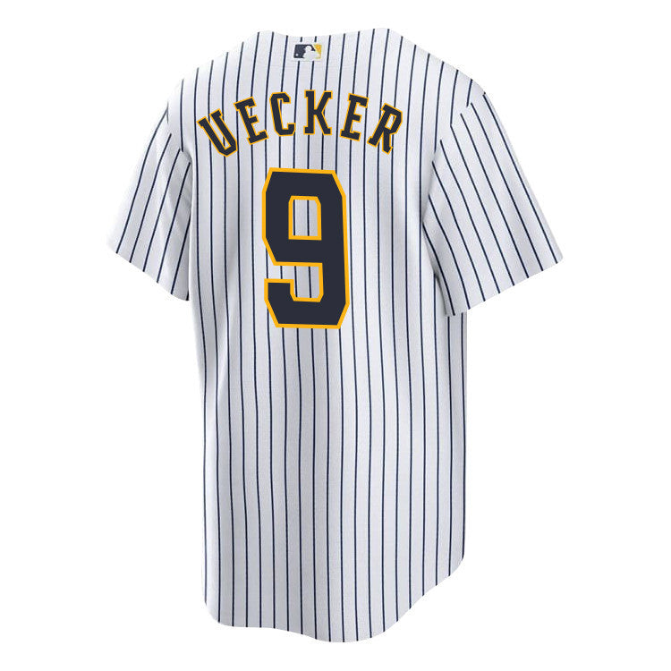 Bob Uecker #9 Milwaukee Brewers Alternate Jersey - White