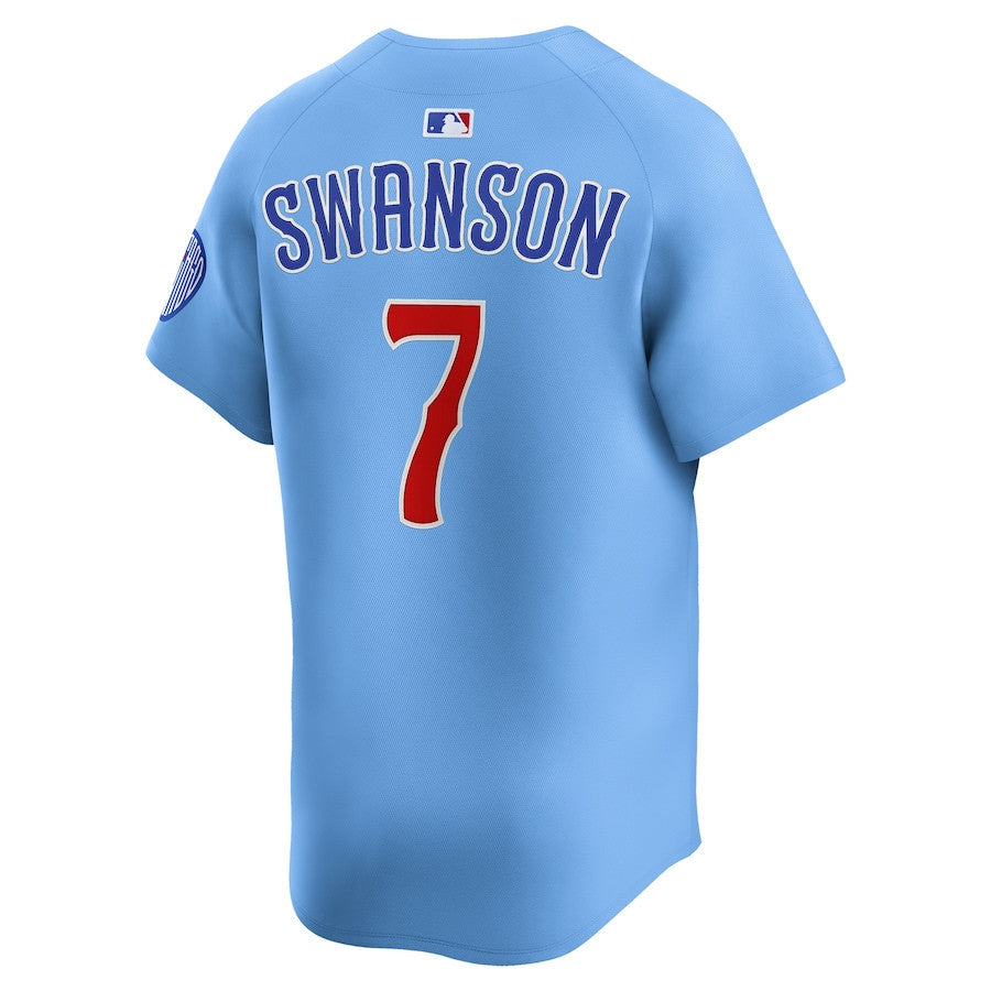 Dansby Swanson 7 Chicago Cubs Limited Alternate 2 Men Jersey - Baby Blue
