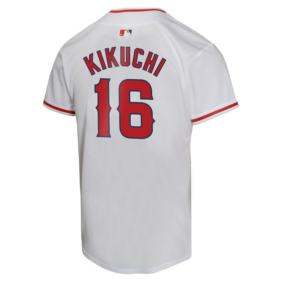 Yusei Kikuchi 16 Los Angeles Angels YOUTH Home Game Player Jersey - White