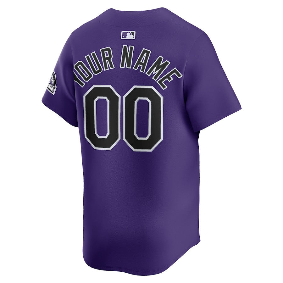 Colorado Rockies Alternate Limited Custom Men Jersey - Purple