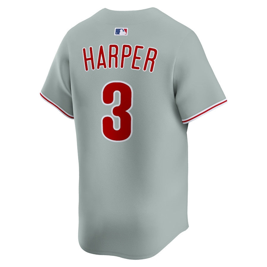 Bryce Harper 3 Philadelphia Phillies Alternate Limited Player Men Jersey - Gray
