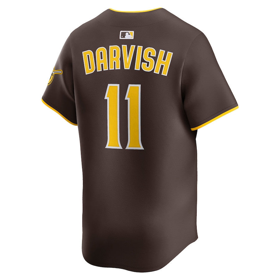 Yu Darvish 11 San Diego Padres Road Limited Player Men Jersey - Brown
