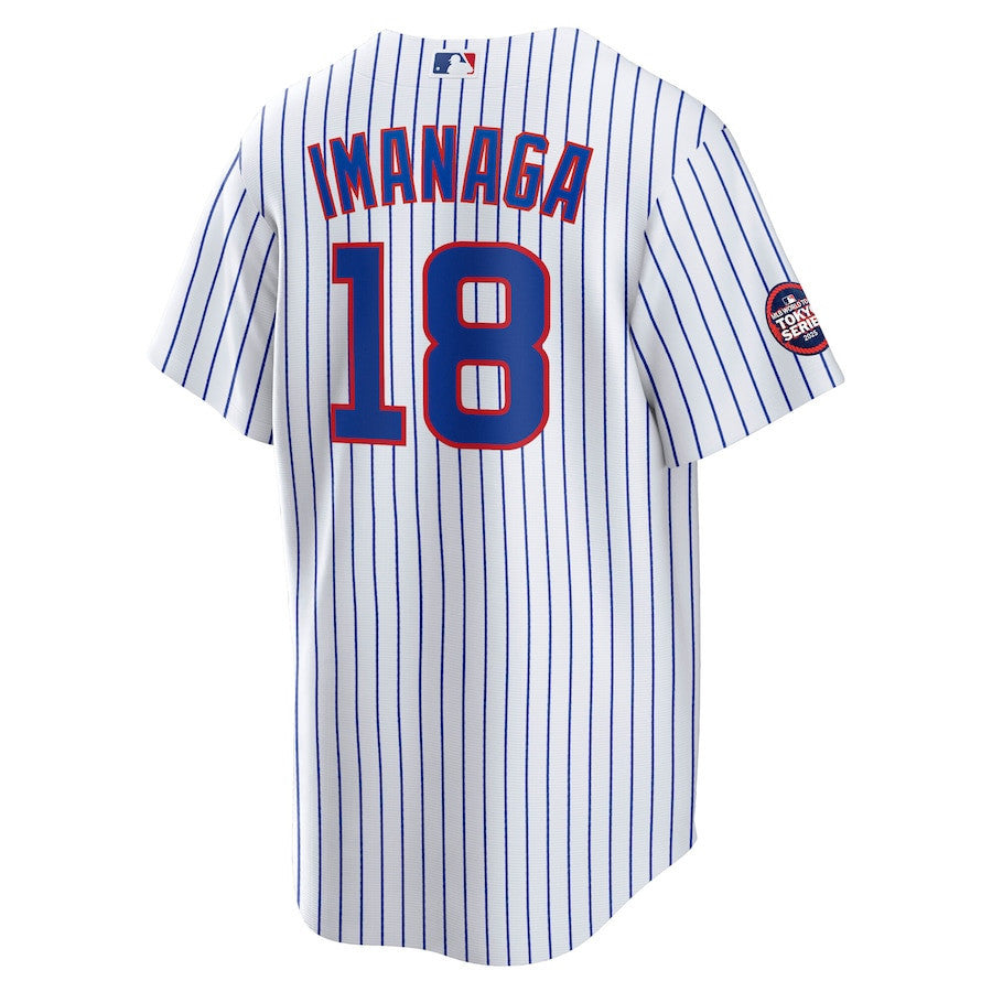 Shōta Imanaga 18 Chicago Cubs 2025 MLB World Tour: Tokyo Series Home Player Men Jersey - White