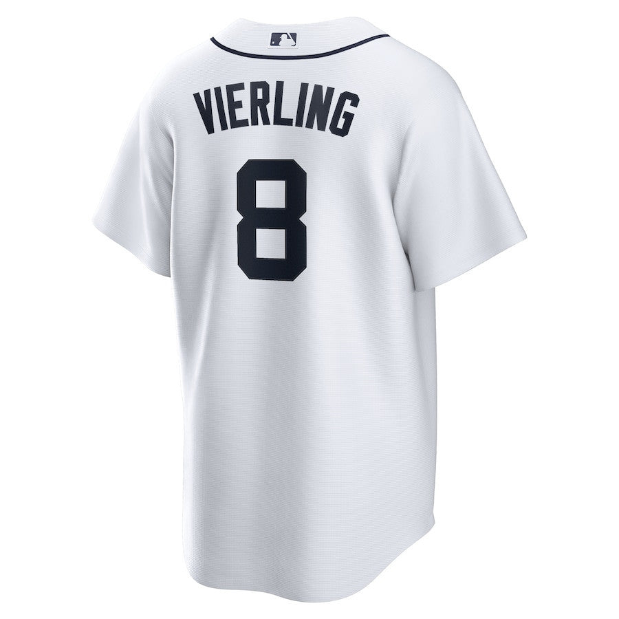 Matt Vierling 8 Detroit Tigers Home Men Jersey - White