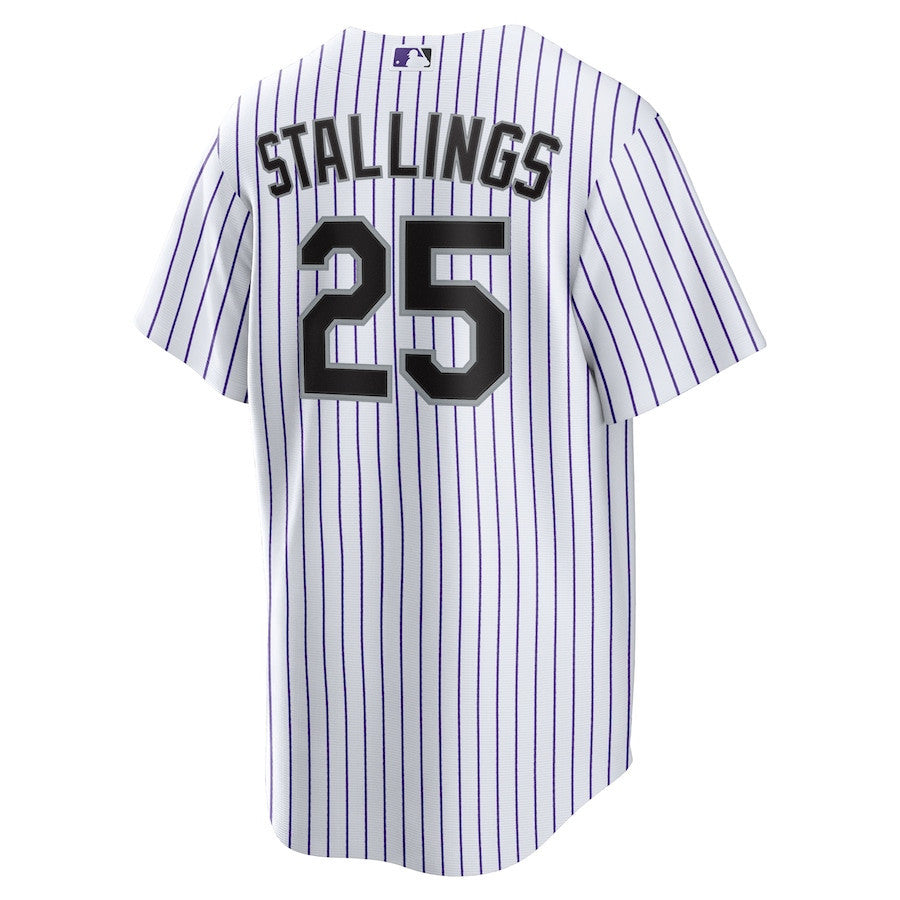 Jacob Stallings 25 Colorado Rockies Home Men Jersey - White