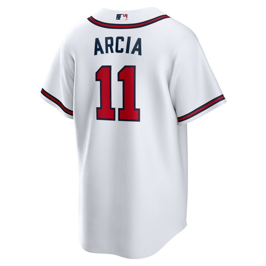Orlando Arcia 11 Atlanta Braves Home Men Jersey - White