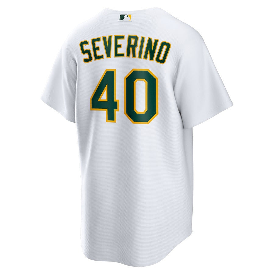 Luis Severino 40 Athletics Home Men Jersey - White