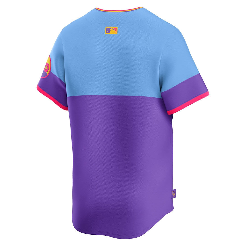 Colorado Rockies 2025 City Connect Limited Men Jersey - Purple/Light Blue