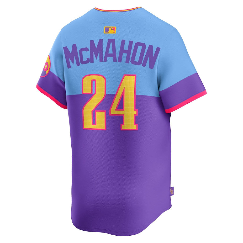Ryan McMahon 24 Colorado Rockies 2025 City Connect Limited Player Men Jersey - Purple/Light Blue