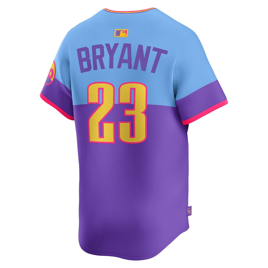Kris Bryant 23 Colorado Rockies 2025 City Connect Limited Player Men Jersey - Purple/Light Blue