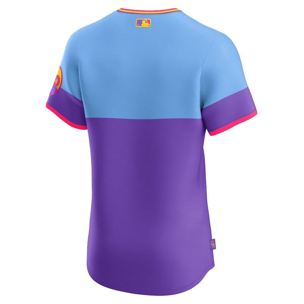 Colorado Rockies 2025 City Connect Elite Men Jersey - Purple/Light Blue
