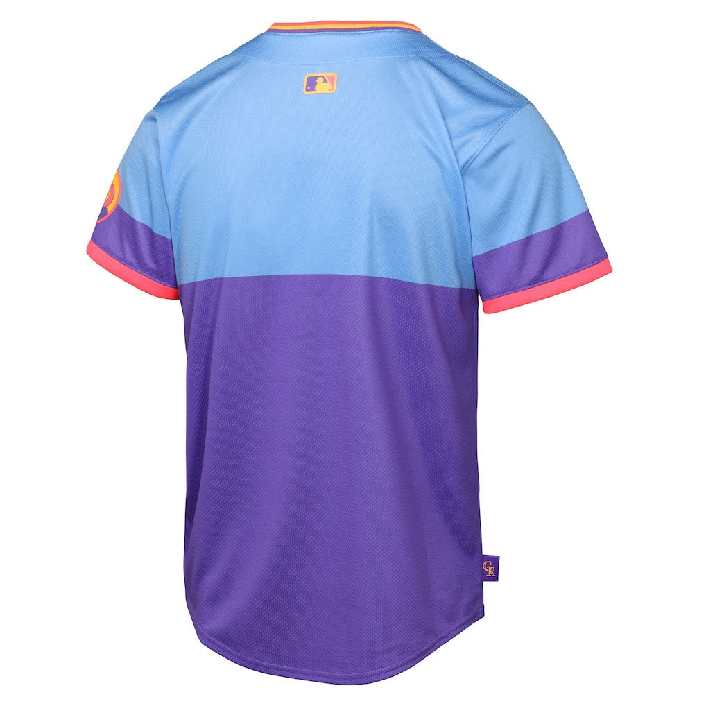 Colorado Rockies 2025 City Connect Limited YOUTH Jersey - Purple/Light Blue