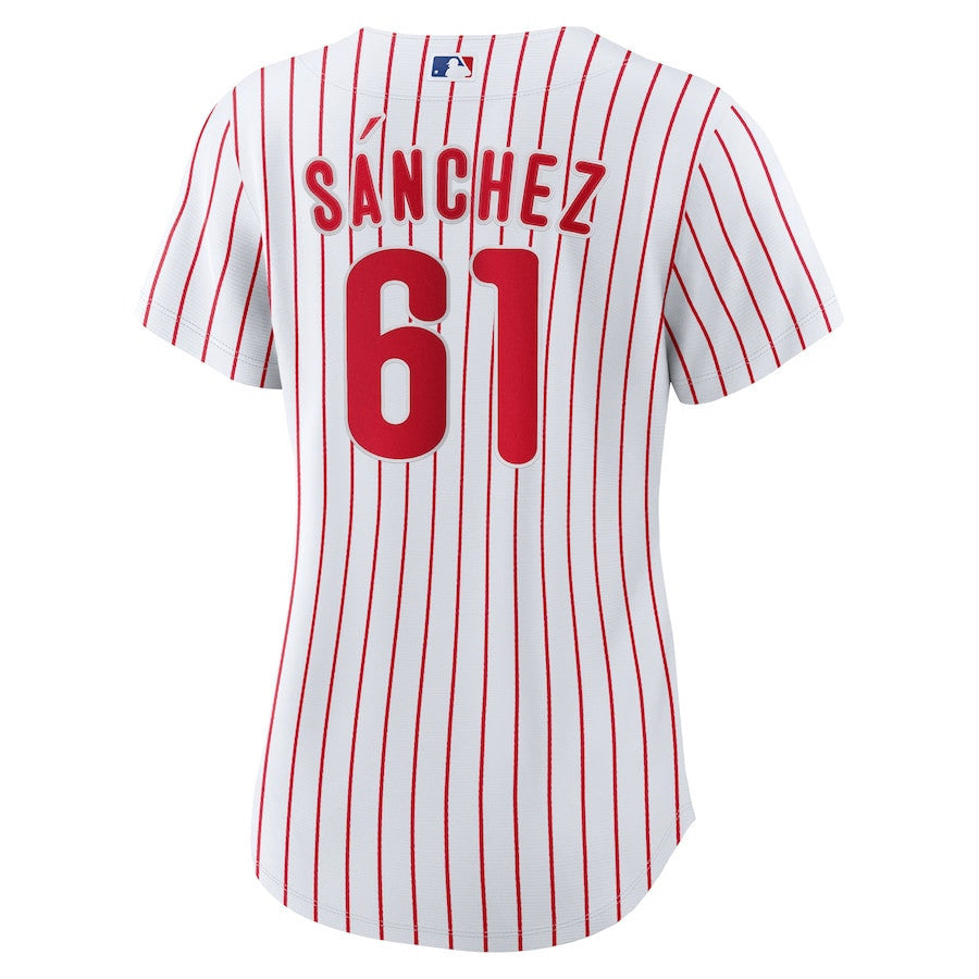 Cristopher Sanchez 61 Philadelphia Phillies Women's Home Jersey - White