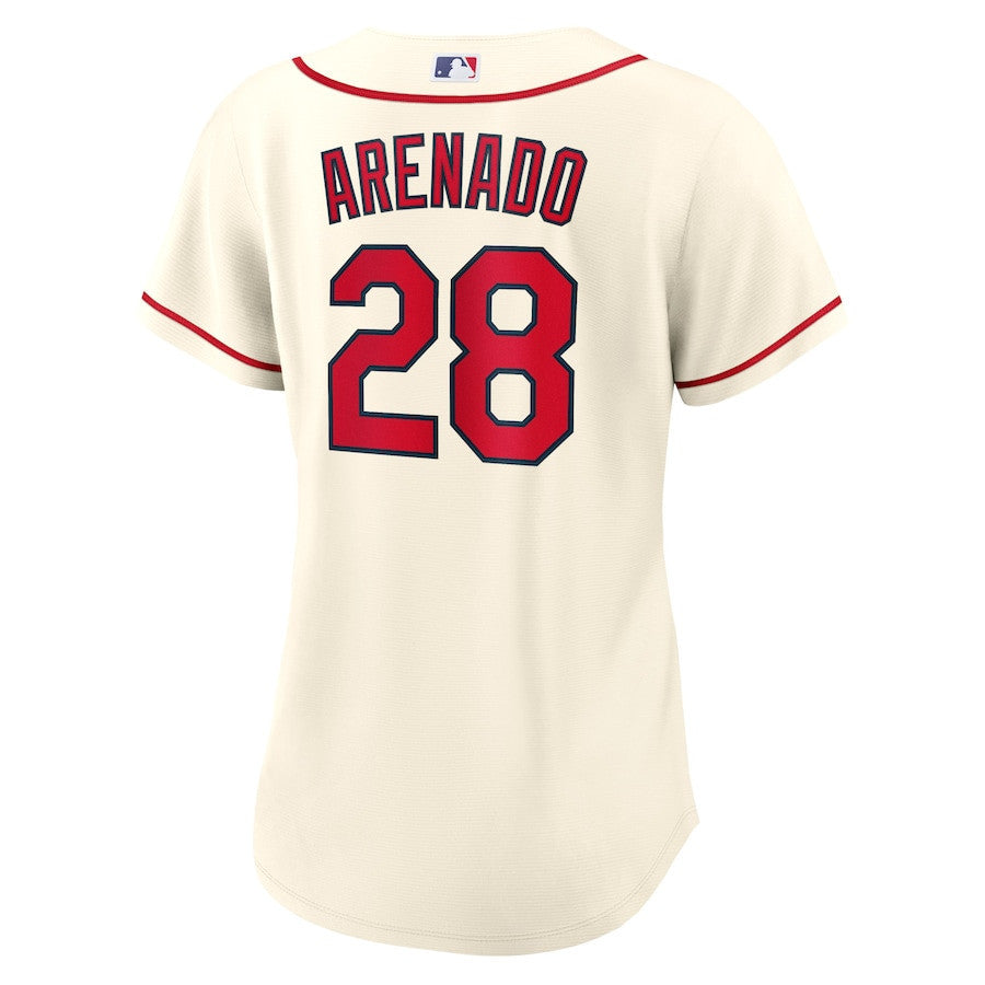 Nolan Arenado 28 St. Louis Cardinals Women's Alternate Jersey - Cream