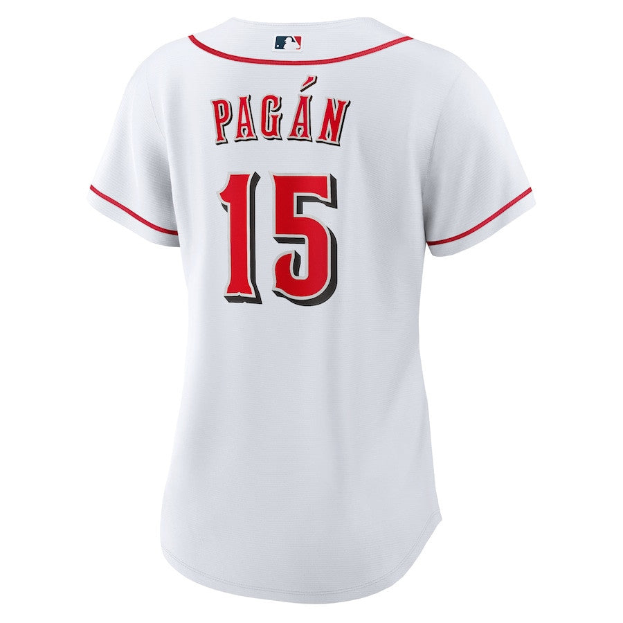 Emilio Pagan 15 Cincinnati Reds Women's Home Jersey - White