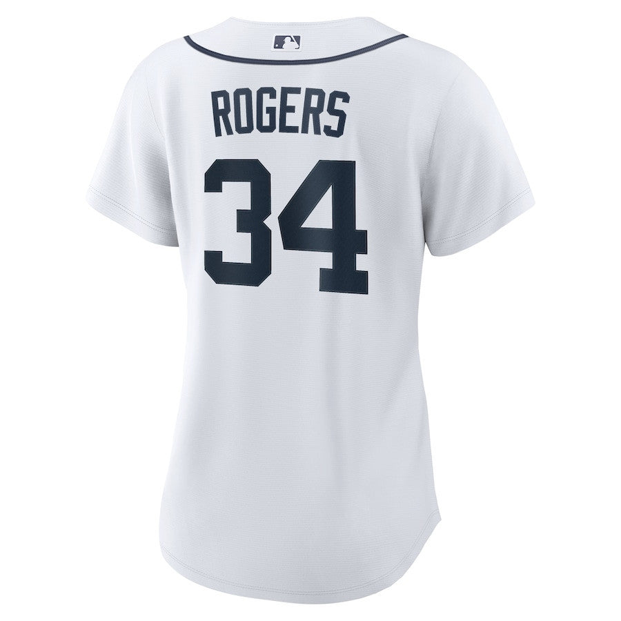 Jake Rogers 34 Detroit Tigers Women's Home Jersey - White