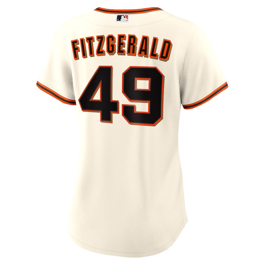Tyler Fitzgerald 49 San Francisco Giants Women's Home Jersey - Cream