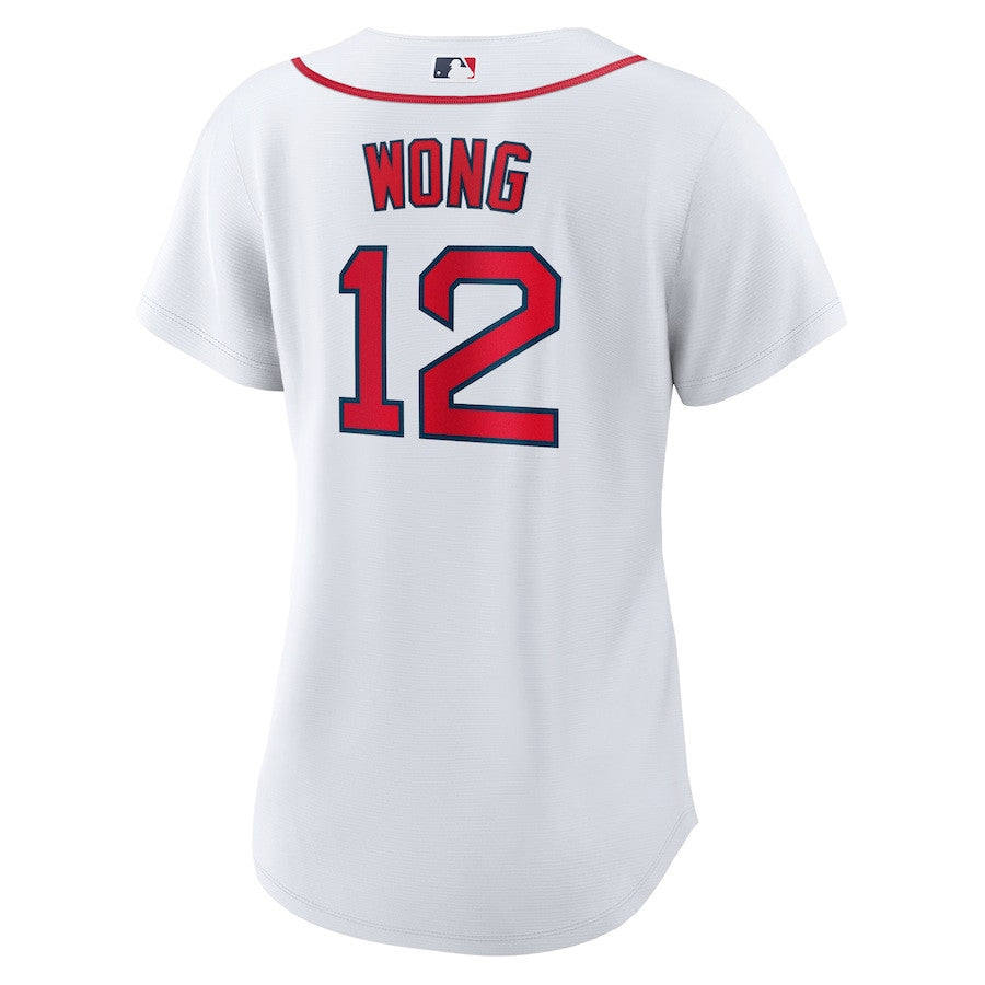 Connor Wong 12 Boston Red Sox Women's Home Jersey - White