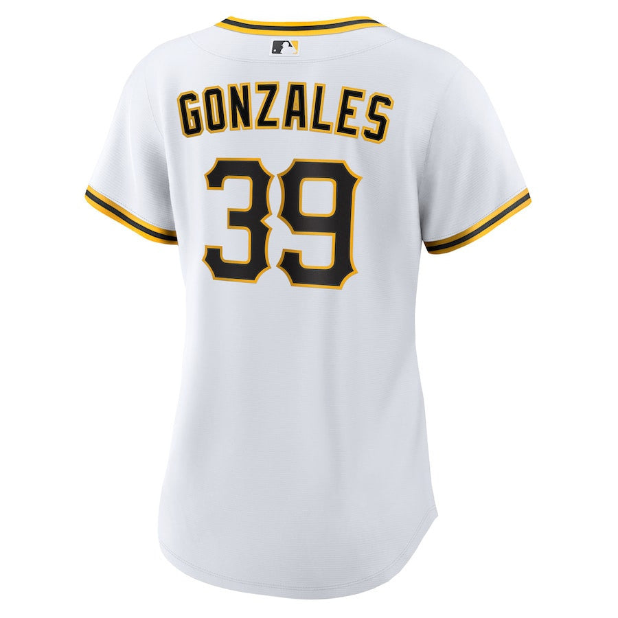 Nick Gonzales 39 Pittsburgh Pirates Women's Home Jersey - White
