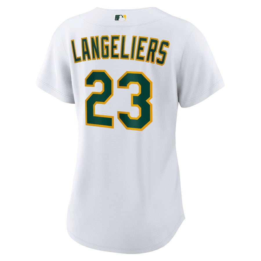 Shea Langeliers 23 Athletics Women's Home Jersey - White