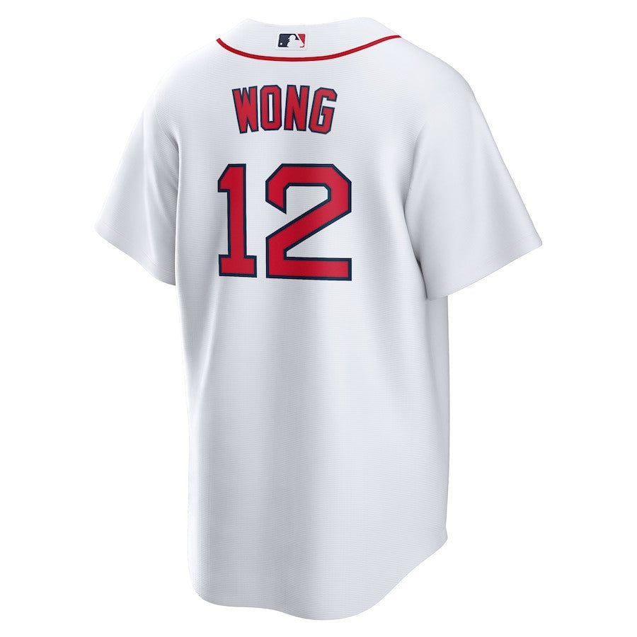 Connor Wong 12 Boston Red Sox Home Men Jersey - White