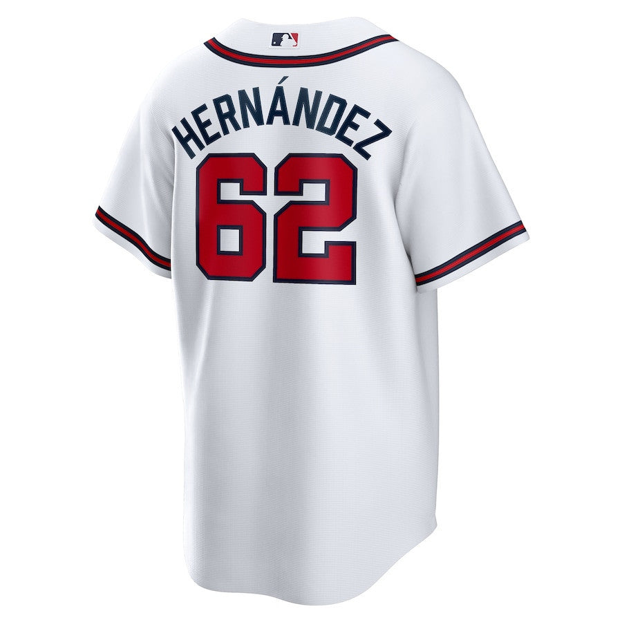 Daysbel Hernandez 62 Atlanta Braves Home Men Jersey - White