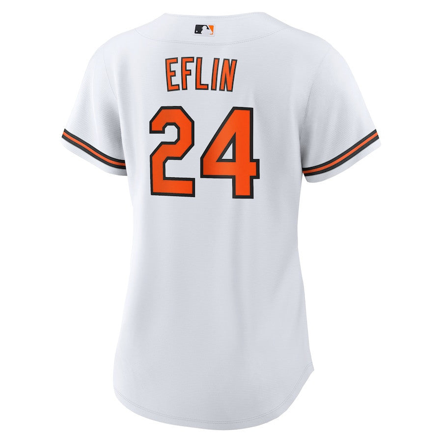 Zach Eflin 24 Baltimore Orioles Home Women Jersey - White