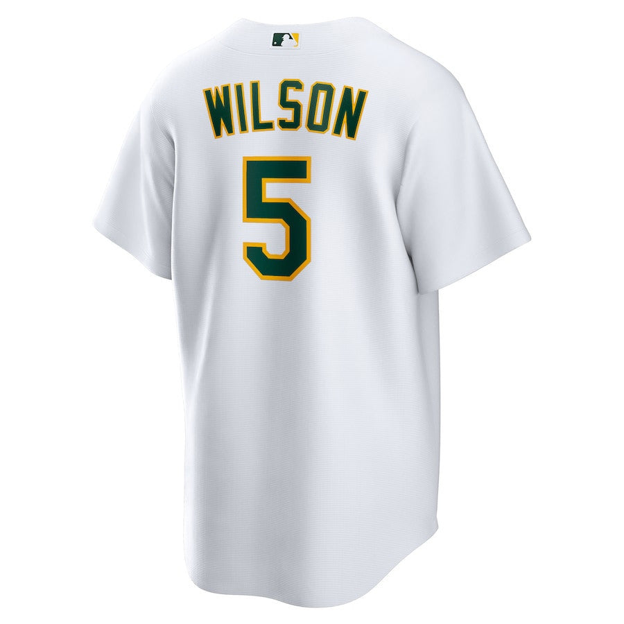Jacob Wilson 5 Athletics Home Men Jersey - White