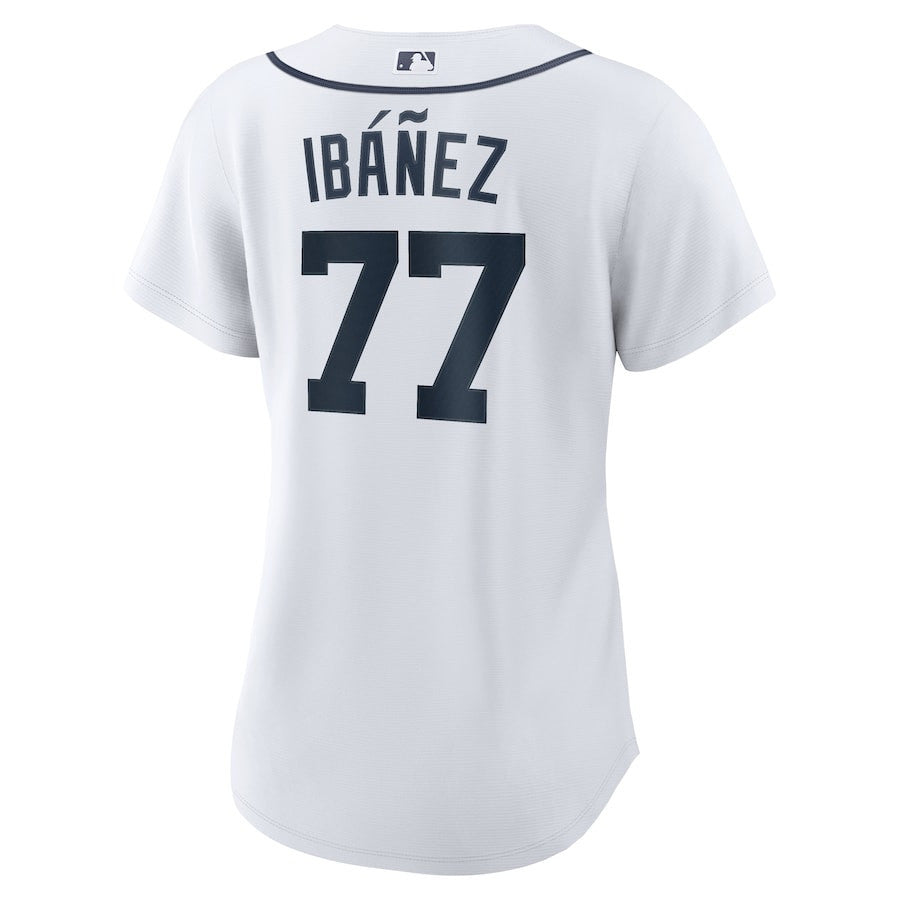 Andy Ibanez 77 Detroit Tigers Women's Home Jersey - White
