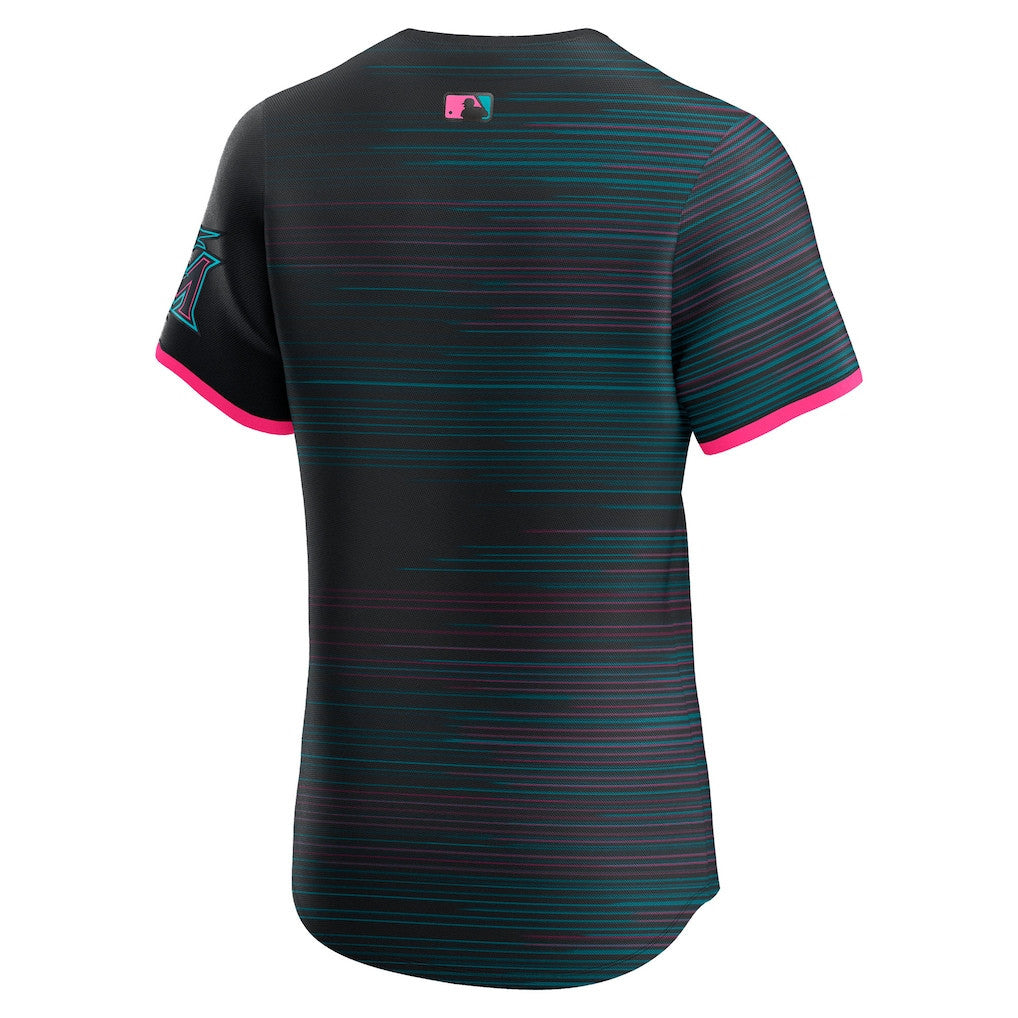 Miami Marlins 2025 City Connect Elite Men Jersey - Black