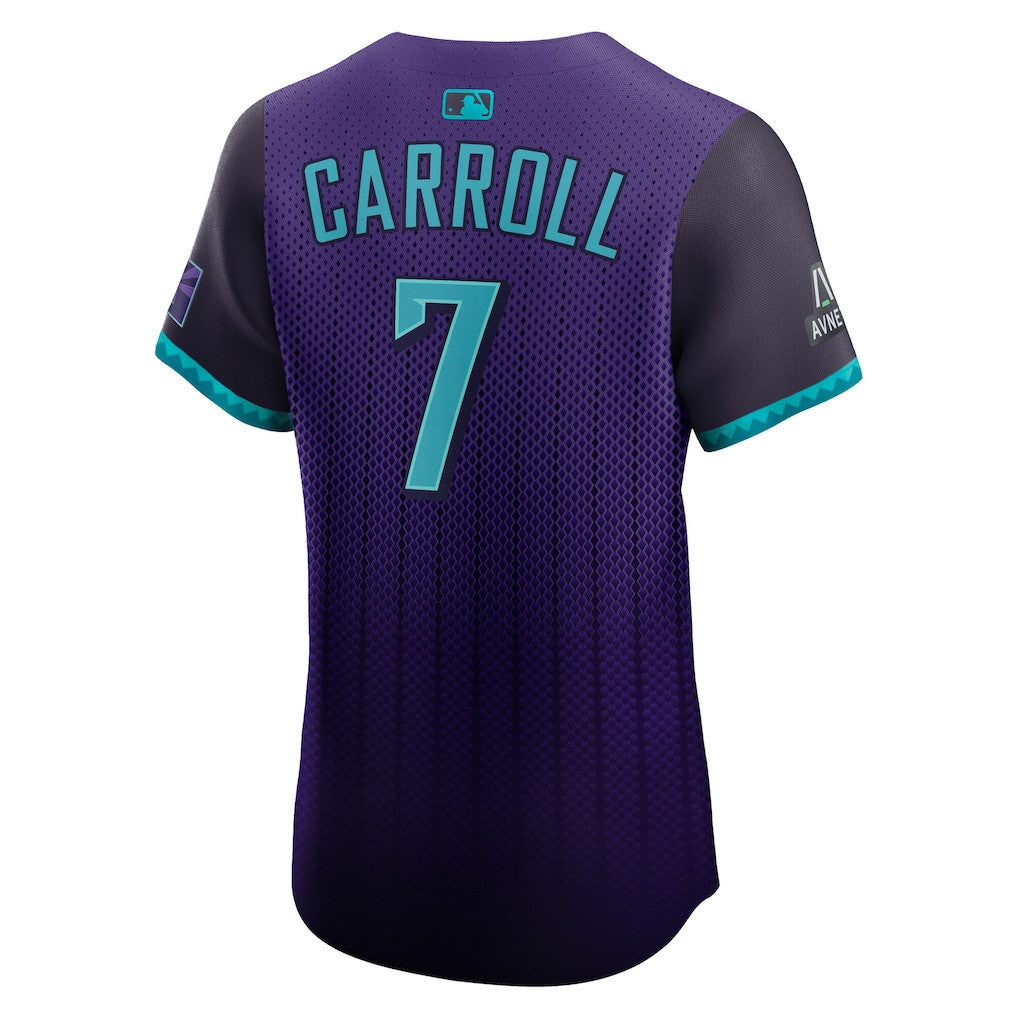 Corbin Carroll 7 Arizona Diamondbacks 2025 City Connect Elite Men Jersey - Purple
