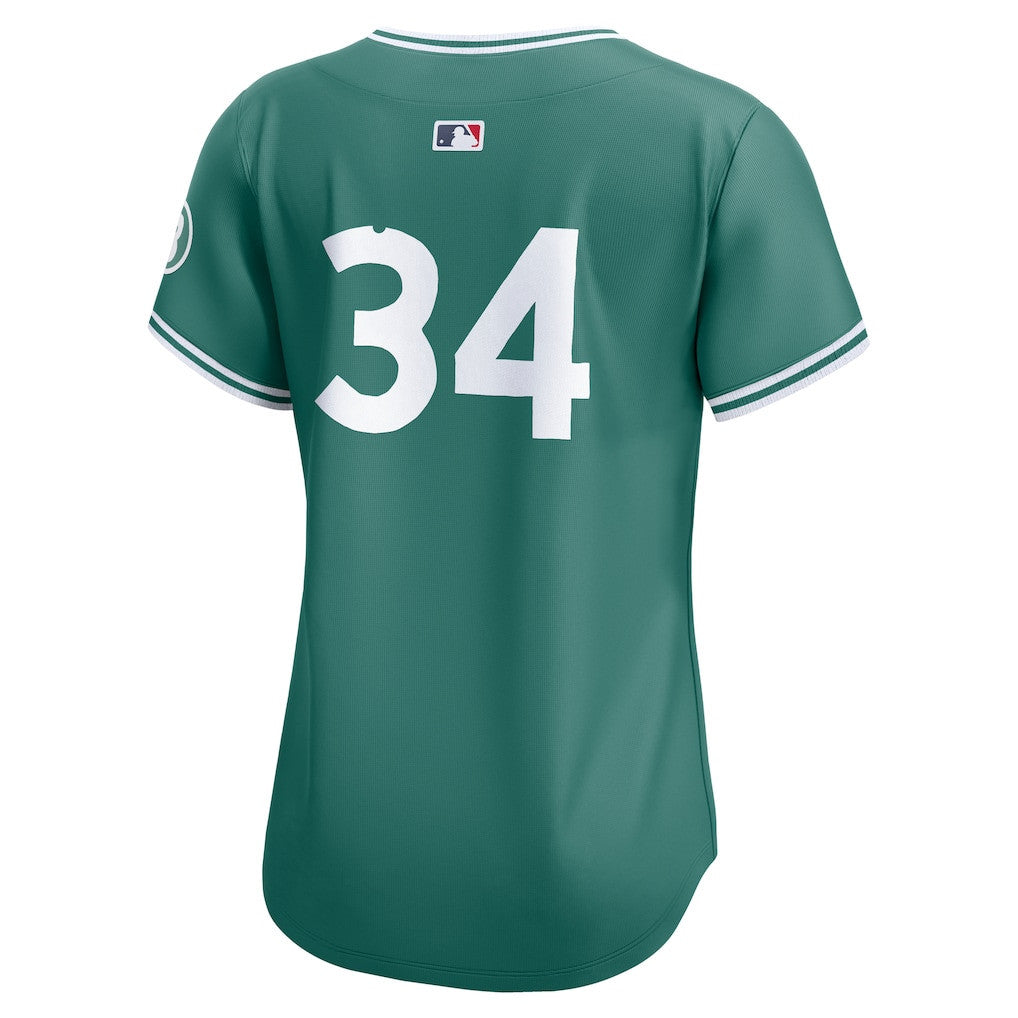 David Ortiz 34 Boston Red Sox Women's 2025 City Connect Limited Retired Player Jersey - Green