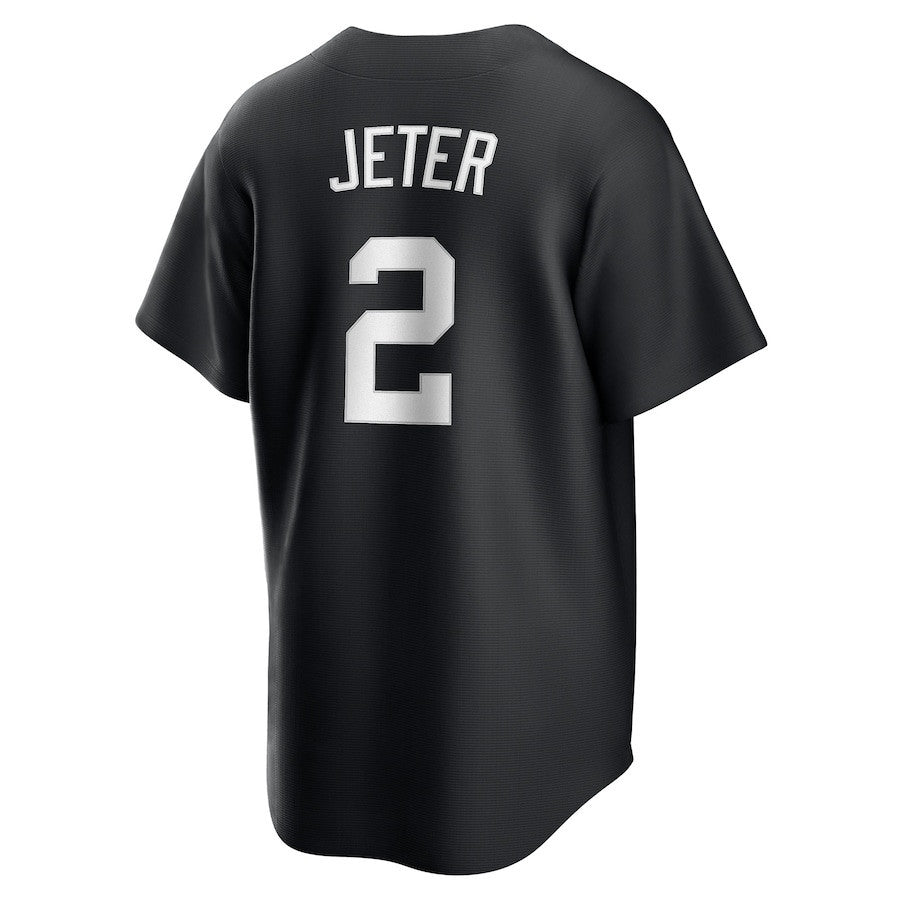 Derek Jeter 2 New York Yankees Lights Out Men Jersey - Black